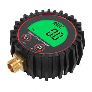 Manom&egrave;tre num&eacute;rique de pression d'air des pneus ,pr&eacute;cis 4 unit&eacute;s d'affichage r&eacute;tro&eacute;clair&eacute; LCD commutable clairement lisible 1/4" manom&egrave;tre num&eacute;rique pour SUV , Outils gonflables (Looeisp-EU, neuf)