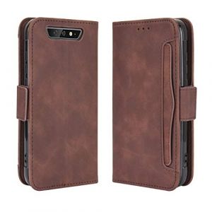 Coque pour Blackview BV5500 &Eacute;tui &agrave; Rabat en Cuir PU Portefeuille Housse Simili Cuir Flip Cover Magn&eacute;tique Anti-Choc avec Fonction Stand Etuis Compatible avec BV5500,5500 Pro,5500 Plus, Marron (BaiFu-EU, neuf)