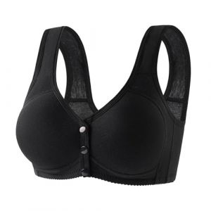 G&eacute;n&eacute;rique Soutien Gorge Fermeture Devant Brassiere Sport Femme - Soutien-Gorge sans Fil Avec Fermeture &agrave; Pression sur le Devant Sans Armature Coton Push Up Soutiens-Gorge Classiques Bustier Yoga (neumixs, neuf)