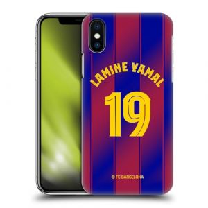 Head Case Designs sous Licence Officielle FC Barcelona Lamine?Yamal 2025/26 Joueurs Home Kit Coque Dure pour l'arri&egrave;re Compatible avec Apple iPhone X/iPhone XS (eCell, neuf)