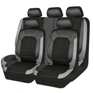 KLUFO Voiture Cuir Housse Siege pour Nissan Juke/Qashqai/Maxima/Micra/Murrano/Pathfinder 2000-2023 2024, Protecteur de Siège Confortable Respirant ImperméAble Accessoire,Grey (suiyueheng, neuf)