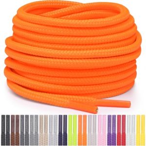 Miscly Lacets Ronds pour Chaussures, Baskets et Bottes - Disponibles en Plusieurs Longueurs et Couleurs (Orange N&eacute;on, 160 cm) (Miscly [FR], neuf)