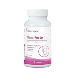 SanaExpert Meno Forte – Complément Naturel pour Soulager les Symptômes de la Ménopause – Avec Isoflavones de Soja, Calcium, Sélénium et Vitamines – 60 Gélules – Fabriqué en Allemagne (SanaExpert FR, neuf)