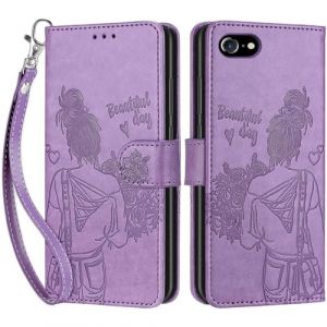 Coque pour iPhone SE 2020 / 2022, Coque iPhone 7 / iPhone 8, Etui Protection Housse Premium Cuir de Portefeuille en Fermeture Magn&eacute;tique Flip Case pour iPhone SE 2020 / SE 2022 / 7 / 8 Coque (Violet) (DIKAS, neuf)
