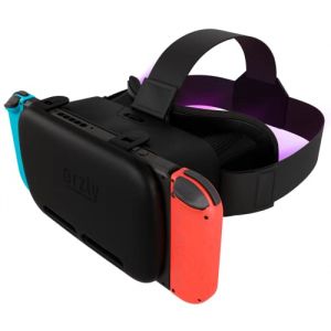 Orzly Casque VR pour Nintendo Switch et Switch OLED Console, Casque de réalité virtuelle 3D VR Jeux, Lunettes VR Accessoires - édition Coffret Cadeau (Syntiga Europe - FR, neuf)