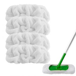 AIDEA Lot de 4 tampons de Rechange réutilisables en Microfibre compatibles avec Swiffer Sweeper-Lavables pour Une Utilisation Humide et sèche, têtes de Balai de Nettoyage du Sol pour Nettoyage de la (AIDEA HOME EU, neuf)