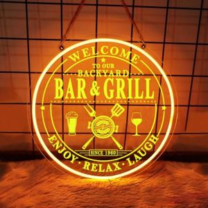 Enseigne Personnalisée De Bar Et De Grill, Enseigne LED De Bar Et De Grill, Enseigne Au Néon De Bar Et De Grill, Enseigne Lumineuse De Bar Et De Grill, Décor De Bar Et De Grill (Rongshun Electronic Commerce Co., Ltd., neuf)
