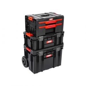 Chariot à outils, taille XL, servante d'atelier, série ausQ-Brick avec de nombreux accessoires l x p x h en cm : 53 x 38 x 98 cm Le mobile polyvalent, privé et commercial (set 8) (DieHandwerksprofis, neuf)