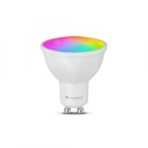 Nanoleaf Lampe LED intelligente GU10 mate – 1 ampoule RGBCW à intensité variable, synchronisation de l'écran, 16 millions de couleurs, 400 lumens, application WiFi Blutooth / commande vocale (Alexa (Nanoleaf Official, neuf)