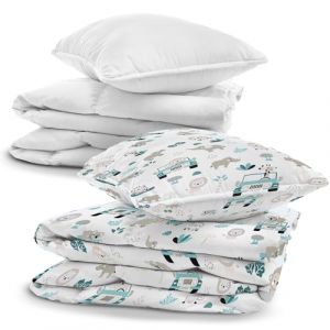 Totsy Baby Parure de lit b&eacute;b&eacute; en Coton 90x120 cm - Ensemble Enfant avec Housse de Couette et taie d'oreiller 40x60 cm avec Couette et Oreiller pour Berceau gar&ccedil;on et Fille literie b&eacute;b&eacute; Oeko-Tex (ASE Sp&oacute;łka Akcyjna, neuf)