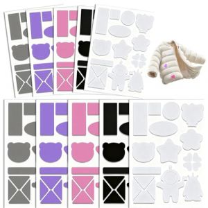 VRYNDH 10 pcs Patch R&eacute;paration Doudoune, Tissu Autocollant Reparation en Nylon,patch r&eacute;paration doudoune, Patch Autocollant Textile imperm&eacute;able, Kit de R&eacute;paration de Doudoune pour Vestes, Tente-A (leksei, neuf)