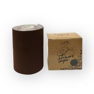 BWYA Trans Tape &ndash; Transtape Adh&eacute;sif Poitrine &ndash; Bande Poitrine Hypoallerg&eacute;nique, R&eacute;sistante &agrave; l&rsquo;Eau &ndash; Compression Confortable &ndash; Largeurs 5cm, 7,5cm, 10cm, 15cm (Marron fonc&eacute;, 7,5 cm x 5 m) (BWYA - Be Who You Are, neuf)