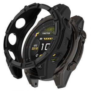 SumRioo Coque Compatible avec Garmin Tactix 8 51mm, [Pas Film Protecteur] Anti-Rayures Antichoc Ultra Mince Souple TPU Cas pour Garmin Tactix 8 51mm - Noir (GuiStar JP, neuf)