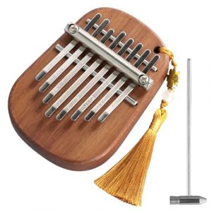 Piano à Doigts Instrument de Musique Professionnel, Instrument Marimbas de Musique, Piano à Doigts en Bois Massif, Mini piano à Pouce Portable à 8 Touches pour enfants adultes débutants (qinsocor, neuf)