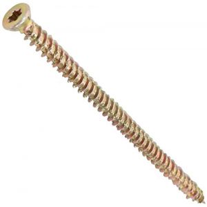 AERZETIX - C44668 - Lot de 20 Vis pour béton Ø7.5x122mm à empreint étoile T30 - montage directe sans cheville - à tête fraisée - en acier zingué - ancrage fixation bâtiment charpente bois (Tuning, neuf)