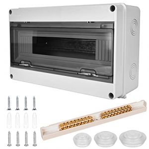 Coffret Electrique Etanche Exterieur: Boîte Etanche Electrique Exterieur IP65, Tableau Electrique 1 Rangée Etanche 18 Modules, Boîtier Electrique, Tableau Electrique Etanche Pour Disjoncteur Mural (DING VICTORY LIMITED, neuf)