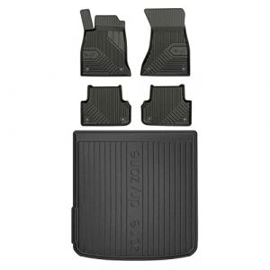 MOTOS Kit de tapis de voiture et de tapis de coffre en caoutchouc pour Audi A4 B9 2015-2023 Améliorez votre confort de voyage avec tapis antidérapant voiture 3D- Tapis de sol voiture tous temps, prote (MOTOS EU, neuf)