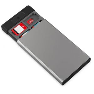 HEIYING &Eacute;tui pour Cartes de Jeu Nintendo Switch 2/OLED/Lite, Rangement Jeux Switch en M&eacute;tal avec 20 Emplacements pour Carte de Jeux et 20 Emplacements pour Carte Micro SD (HEIYING-EU, neuf)