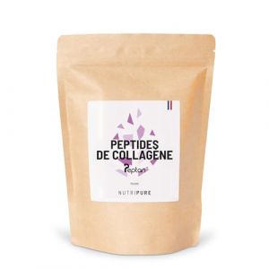 Nutripure Collagène | Peptides de Collagène Peptan | Acides Aminés, Types 1 | Protège Os et Articulations, Hydratation de la Peau | Framboise | Sachet de 310g | 1 Mois | Made in France (NUTRIPURE, neuf)