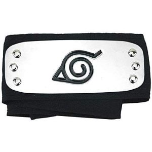 Bandeau Naruto Konoha Noir pour D&eacute;guisement de Ninja Anime (SuperDreamStore SDS, neuf)