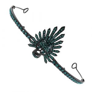 Ipetboom Serre-tête rétro en strass avec tête de mort - Diadème de sorcière reine d'Halloween - Coiffe gothique de mort pour banquets, festivals et fêtes - Bijou décoratif (hikarish, neuf)