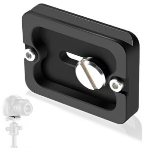 Plaque Attache Rapide PU-50 en Alliage d'Aluminium 50mm Adaptateur Plateau Rapide de Vis 1/4 Universel Compatible pour Plateau Arca Swiss Benro Trépied Rotule Caméra Appareil Photo (XIANXIAN LI, neuf)
