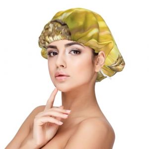 Schnauzer nain Animaux de compagnie Chiens noirs,Bonnet de nuit en satin réglable en soie pour adulte, bonnet de nuit élastique pour femme (aysr.store, neuf)