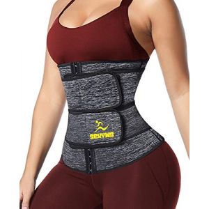 SEXYWG Ceinture de Sudation Femme Abdominale N&eacute;opr&egrave;ne Ajustable Corset Gaine Ventre Plat Sauna Sport Soutien du Dos - XXL Gris (OUTUOSI, neuf)