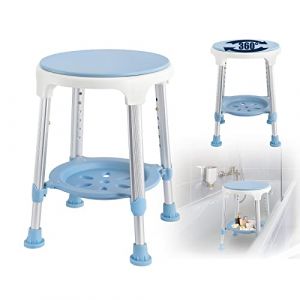LZQ Tabouret de Douche réglable en Hauteur pour la Douche, pivotant à 360 °, Charge maximale : 150 kg, Chaise de Salle de Bain, Assistance de Douche, siège de Douche pour Personnes âgées (Peach-Pick Shop, neuf)