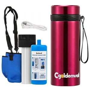 CGOLDENWALL 3-7Pens Glacière de Voyage pour Insuline丨2-8℃ Circulation de Refroidissement Affichage LCD de la Température+TSA Biogel Ice Pack, Glacière Médicale Portable pour l'Insuline du Diabète (Cgoldenwall  Store, neuf)