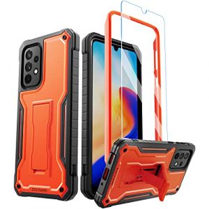 ExoGuard pour Samsung Galaxy A33 5G Coque, Étanche Antichoc avec Protecteur d'Écran 360 Protection Antichoc de Qualité Militaire, Compatible avec Galaxy A33 Coque(Orange) (ExoGuard, neuf)