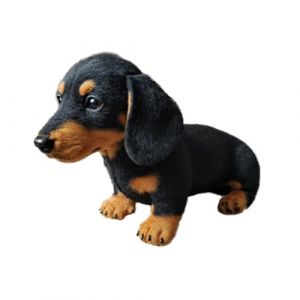 Eoixuqba Teckel Peluche, Peluche Teckel R&eacute;aliste, 17x15x10cm Peluches Teckels Poil Long, Animaux en Peluches Realiste, Compagnon Apaisant &Eacute;motionnel, Jouet Doudou Cadeaux pour Les Enfant Ami (ZBLanc, neuf)