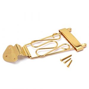 Alnicov Lot de 6 cordiers trapèze pour guitare électrique jazz Archtop avec cadre filaire creux semi-creux Doré (Music Lover EU, neuf)