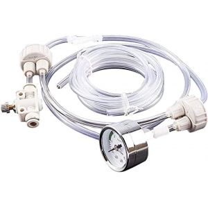 Yangers Kit de système de CO2 pour aquarium, générateur de co2 à monter soi-même, pour plantes aquatiques, aquarium, lot de tube de valve avec jauge de pression de valve à aiguille (onewer, neuf)