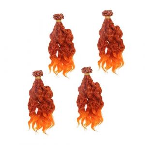 VALICLUD Postiche de Poupée Bouclée Résistante à la Chaleur 4 Pièces 15Cm Accessoires de Poupée DIY pour Garçon et Filles Cheveux Bouclés (Cedongh, neuf)