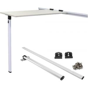 TOOSOAR Pied de Table Camping Car Amovible en Aluminium avec Rail Coulissant 100cm - Pied Table Camping Car Repliable avec Crochets Fixation pour Caravane et Van​ (Tao ying, neuf)