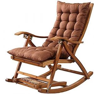 QWERTYUKJ Coussins De Chaise Berçante Épaissir Polyester Coussin Longue Relaxant Intérieur Extérieur Rocking Chair Jardin pour La Maison Relax Pas De Chaise (Color : Brown, Size : 160x48cm) (CF Home, neuf)