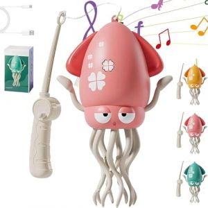 Starnearby Jouet Musical pour Bébé, Poulpe Dansant, Pieuvre Dansante avec LED et Musique, Capteur d'évitement d'obstacles Automatique et Rampant, Pieuvre électrique Jouet pour Enfants (Rose) (Pasercvxzoreso, neuf)