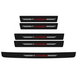 WACDXST 5 Pi&egrave;ces Bandes De Seuil De Porte De Voiture, pour Citroen C3 2019-2022 D&eacute;Rapant Protection Aux Rayures Sticker D&eacute;Coration Accessoires (SHIbinzjm, neuf)