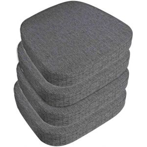 Lot de 2/4/6 Galette de Chaise de Salle &agrave; Manger avec Attaches &ndash; Coussin de Chaise de Cuisine D&eacute;houssables et Lavables, Antid&eacute;rapants, Coussin de Si&egrave;ge pour Interieu/Bureau(#1,4pcs 43x42x5cm) (POSTTER SHOP, neuf)