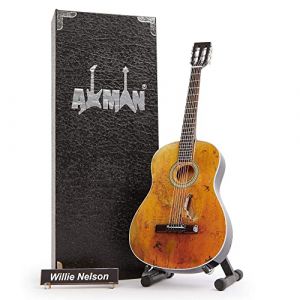 Willie Nelson 'Trigger' – Réplique de Guitare Miniature - Cadeaux de Musique - Ornement Fait à la Main (Axman Miniature Guitars, neuf)