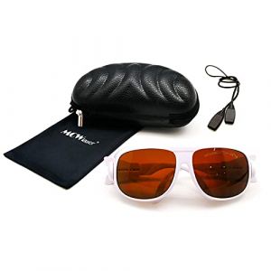 MCWlaser Lunettes de Protection Sécurité Laser OD5+,190-540nm & 800-1700nm Laser Safety Glasses Goggles For Yag, Blue, Green Laser 445nm, 450nm, 532nm, 808nm, 980nm, 1064nm, 1080nm EP-1 Style 1 (MCWlaser, neuf)