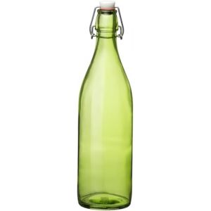 KWARE Bouteilles en verre de style vintage de 1 litre avec bouchon basculant – Idéales pour un usage domestique ou commercial – Remplissez avec de l'eau, du vin, de l'alcool, de l'huile, de la bière, (allclearanceuk, neuf)