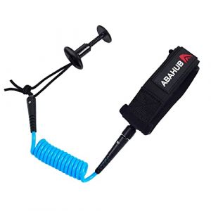 Abahub Premium 4 ft Bodyboard Leash, 5,5 mm d’épaisseur Enroulé Poignet Surf Body Board Leashes avec Prise pour Le Bodyboard, Bleu (Abahub EU, neuf)