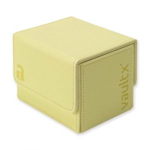 Vault X boîte de rangement latérale pour cartes à collectionner, plus de 100 cartes sous pochettes, matériau Exo-Tec premium, couvercle magnétique amovible, pour MTG Commander, JCC (Jaune pastel) (Vault X, neuf)