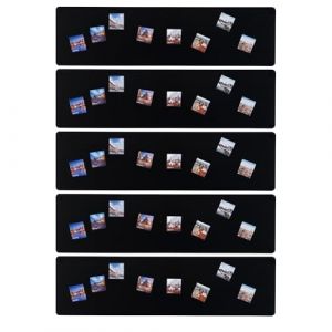 STALFORM 5 x Metal Tableau Magn&eacute;tique Mural Noir 80x22 cm, Plaque Aimant&eacute;, Acier Inoxydable, Cuisine, Bureau, Chambre D'enfant, pour Lettres Magn&eacute;tiques, Chiffres, Notes, Photos (stalform, neuf)