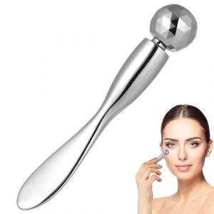 LIFKOME B&acirc;ton de Massage Contour des Yeux en Alliage de Zinc Rouleau M&eacute;tallique pour Cr&egrave;me Contour des Yeux Appareil de Soin Peau pour R&eacute;duire Rides et Fatigue Oculaire Outil Portable (hdybs, neuf)