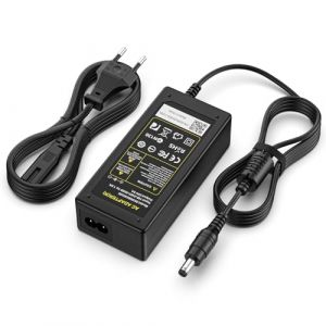 Jippofu Alimentation 24V 3A 72W Transformateur pour Bande lumineuse LED, Routeur, Moniteur, &Eacute;cran LCD TFT, TV, Imprimante 3D, Cam&eacute;ra, Scanner, Conf&eacute;rencier etc. Adaptateur secteur Chargeur 5.5 * 2.1mm (XIYIER, neuf)