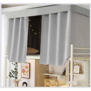 Rideau Occultant de Lit Superposé Baldaquin Ciel de Lit Epais Rideau de Lit Mezzanine Anti-Poussière Anti-Insectes pour Dortoir d'Étudiants Tente de Lit Cabane Surélevé/Mi-hauteur Couvre-lits 1.35*2M (Xinxiang Optics, neuf)