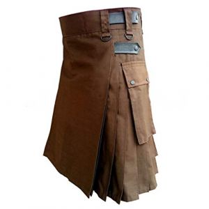 Kilt traditionnel, utilitaire, hommes, tendance, jupes &eacute;cossaise, classique, r&eacute;tro, jupe m&eacute;di&eacute;vale, jupe pliss&eacute;e, &eacute;pissure, kilt &eacute;cossais (zezhoushangmao, neuf)
